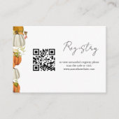 Herfst Pumkin vrijgezellenfeest register Informatiekaartje (Voorkant)