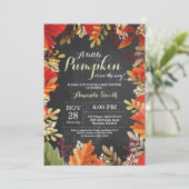 Herfst Pumpkin Autumn Baby shower Uitnodiging (Staand voorkant)