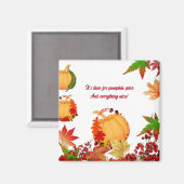 Herfst Pumpkin Autumn Berries Colorful Maple Leave Magneet (Voorkant / Achterkant)