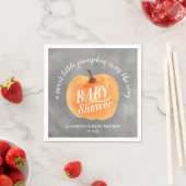 Herfst Pumpkin Autumn Chalkboard Baby shower Servet (Insitu)