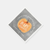 Herfst Pumpkin Autumn Chalkboard Baby shower Servet (Hoek)