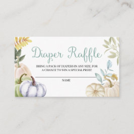 Herfst Pumpkin Autumn Diaper Raffle Enclosure Card Informatiekaartje