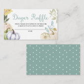 Herfst Pumpkin Autumn Diaper Raffle Enclosure Card Informatiekaartje (Voorkant / Achterkant)
