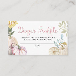 Herfst Pumpkin Autumn Diaper Raffle Enclosure Card Informatiekaartje