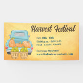 Herfst Pumpkin Autumn Harvest Festival Spandoek (Horizontaal)