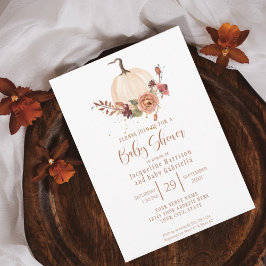 Herfst Pumpkin Autumn Leaf Burgundy Floral BOHO Kaart