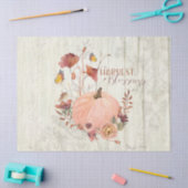 Herfst Pumpkin Autumn Leaves Rustic Wood Decoupage Tissuepapier (Craft)