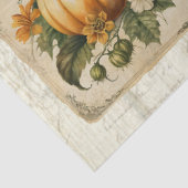Herfst Pumpkin Autumn Leaves Rustic Wood Decoupage Tissuepapier (Detail)