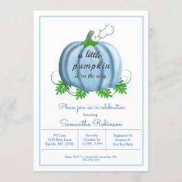 Herfst Pumpkin Baby Baby shower Kaart