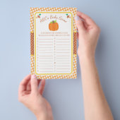 Herfst Pumpkin Baby shower ABC's Game Flyer (Hand)