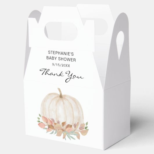 Herfst Pumpkin Baby shower Bedankdoosjes (Geopend)
