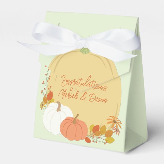 Herfst Pumpkin Baby shower Bedankdoosjes (Voorkant Zijde)