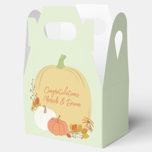 Herfst Pumpkin Baby shower Bedankdoosjes (Geopend)