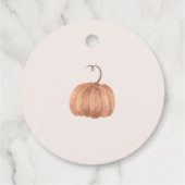 Herfst Pumpkin Baby shower Bedankjes Labels (Achterkant)
