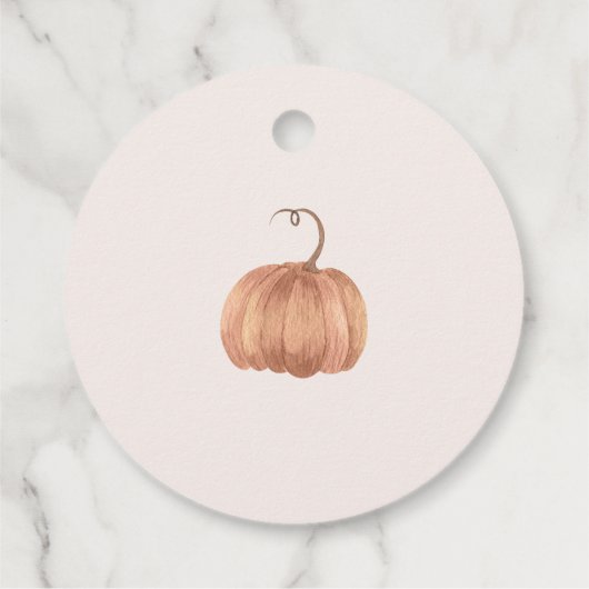 Herfst Pumpkin Baby shower Bedankjes Labels (Achterkant)