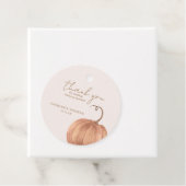 Herfst Pumpkin Baby shower Bedankjes Labels (In situ)