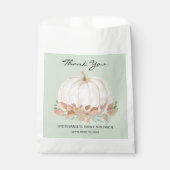 Herfst Pumpkin Baby shower Bedankzakje (Voorkant)