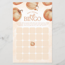 Herfst Pumpkin Baby shower Bingo Game