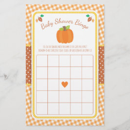 Herfst Pumpkin Baby shower Bingo Game