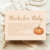 Herfst Pumpkin Baby shower Book Request Informatiekaartje
