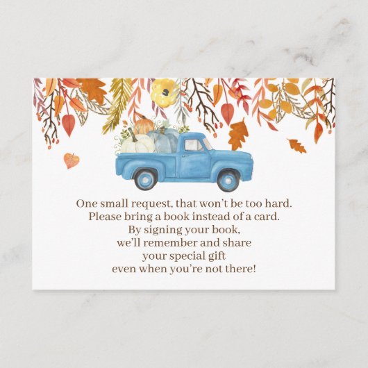 Herfst Pumpkin Baby shower Books for Baby Kaarten (Voorkant)