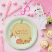 Herfst Pumpkin-Baby shower Borden Papieren Bordje (Feest)