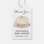 Herfst Pumpkin Baby shower Cadeaulabel (Voorkant)