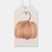 Herfst Pumpkin Baby shower Cadeaulabel (Achterkant)
