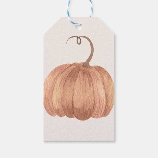Herfst Pumpkin Baby shower Cadeaulabel (Achterkant)