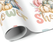 Herfst Pumpkin Baby shower Cadeaupapier (Rol Hoek)