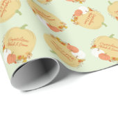 Herfst Pumpkin Baby shower Cadeaupapier (Rol Hoek)