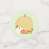 Herfst Pumpkin Baby shower Confetti (Kleine voorkant)