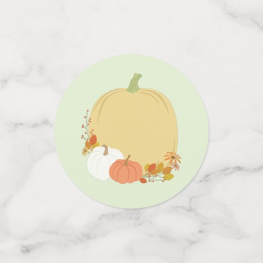 Herfst Pumpkin Baby shower Confetti (Kleine voorkant)