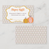 Herfst Pumpkin Baby shower Diaper Raffle Tickets Informatiekaartje (Voorkant / Achterkant)