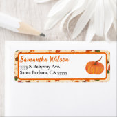 Herfst Pumpkin Baby shower Etiket (Insitu)