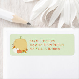 Herfst Pumpkin Baby shower Etiket