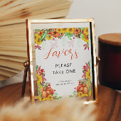 Herfst Pumpkin Baby shower Favors Sign. Poster