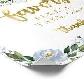 Herfst Pumpkin Baby shower Favors Sign Poster (Hoek)