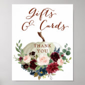 Herfst Pumpkin Baby shower Gifts & Kaarten Sign. Poster (Voorkant)