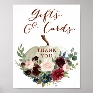 Herfst Pumpkin Baby shower Gifts & Kaarten Sign. Poster