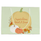 Herfst Pumpkin Baby shower Groot Cadeauzakje (Achterkant)
