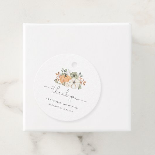 Herfst Pumpkin Baby shower Hartelijk dank Bedankjes Labels (In situ)