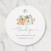 Herfst Pumpkin Baby shower Hartelijk dank Bedankjes Labels (Voorkant)