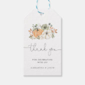 Herfst Pumpkin Baby shower Hartelijk dank Cadeaulabel (Voorkant)