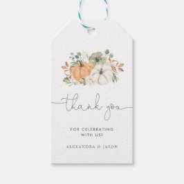 Herfst Pumpkin Baby shower Hartelijk dank Cadeaulabel