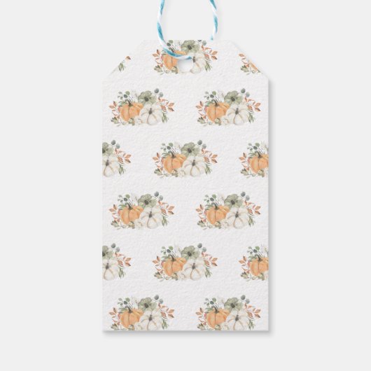 Herfst Pumpkin Baby shower Hartelijk dank Cadeaulabel (Achterkant)