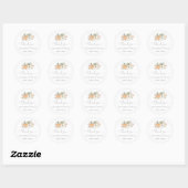 Herfst Pumpkin Baby shower Hartelijk dank Ronde Sticker (Vel)