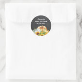 Herfst Pumpkin Baby shower Hartelijk dank Ronde Sticker (Tas)