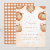 Herfst Pumpkin Baby shower Kaart (Voorkant / Achterkant)