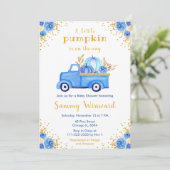 Herfst Pumpkin-Baby shower Kaart (Staand voorkant)